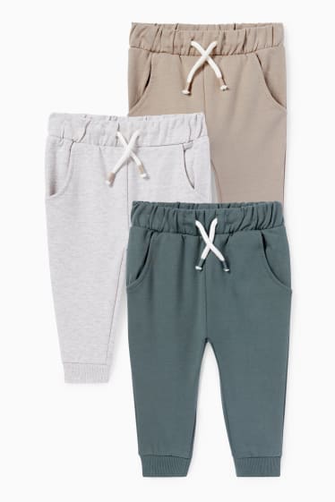 Baby Jungen - Multipack 3er - Baby-Jogginghose - beige