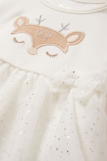 Babys - Erstlingsoutfit - 2 teilig - festlich - weiss