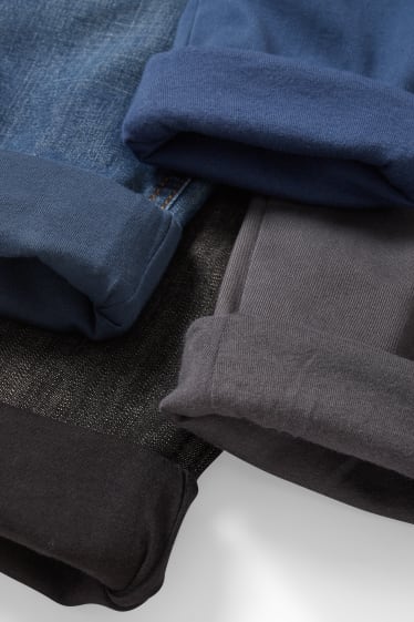Kinder Jungen - Multipack 4er - Thermojeans und Thermohose - Slim Fit - blau / schwarz