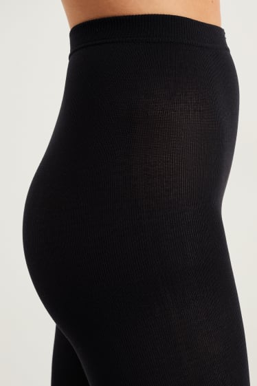 Femmes - Collants fins thermiques - 200 DEN - noir