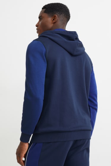 Uomo - Felpa con zip e cappuccio  - blu scuro