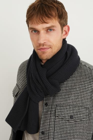 Hommes - Foulard en cachemire - noir