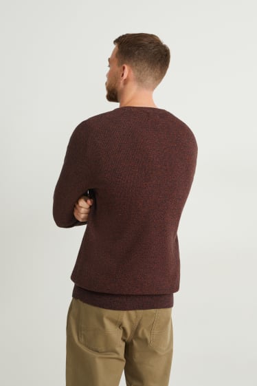 Mężczyźni - Sweter - brązowy