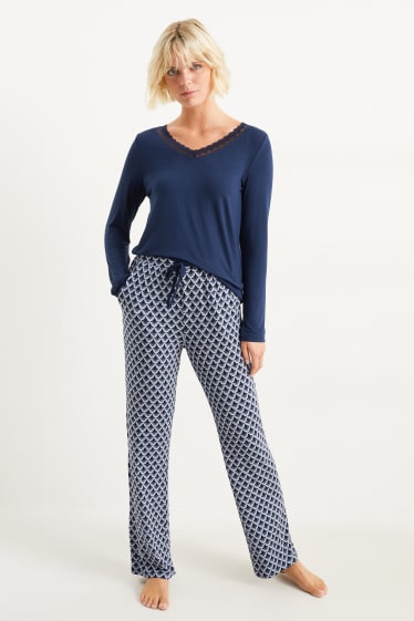 Dona - Pijama - blau fosc
