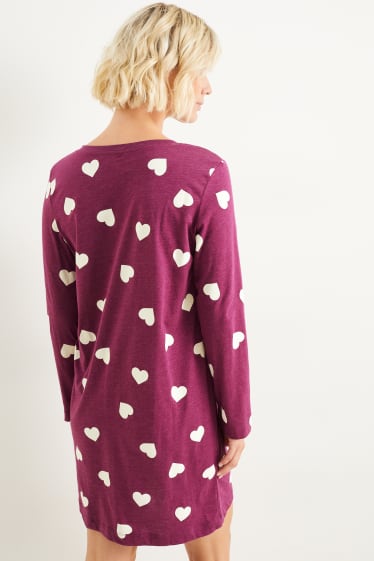 Damen - Nachthemd - lila