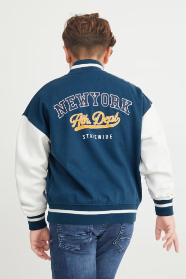 Enfants - Extended Sizes - veste style universitaire - bleu foncé