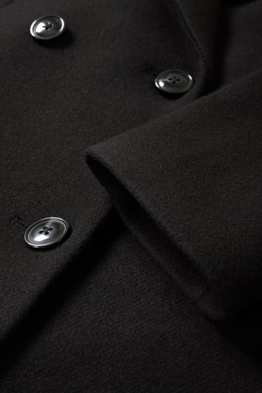 Women - Coat - wool blend - black