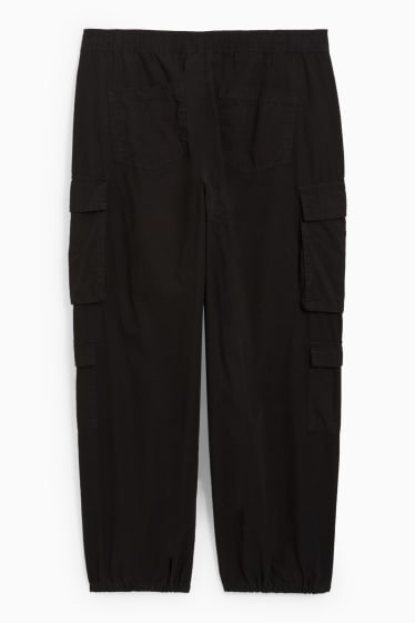 Joves - CLOCKHOUSE - pantalons cargo - mid waist - relaxed fit - negre