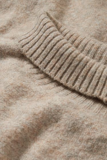 Donna - Vestito in maglia - tortora