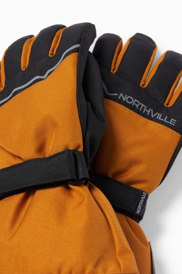 Kinder Jungen - Ski-Handschuhe - wasserdicht - schwarz