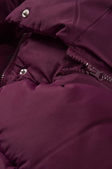 Tieners & jongvolwassenen - CLOCKHOUSE - gewatteerde jas met capuchon - paars