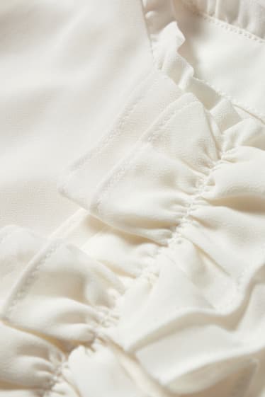 Kinderen: meisjes - Blouse van chiffon - wit