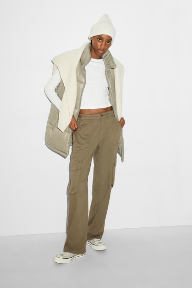 Damen - Cargohose - khaki
