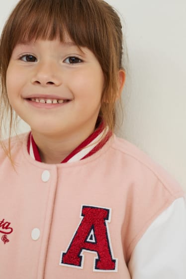 Bambine - Giacca stile college - rosa