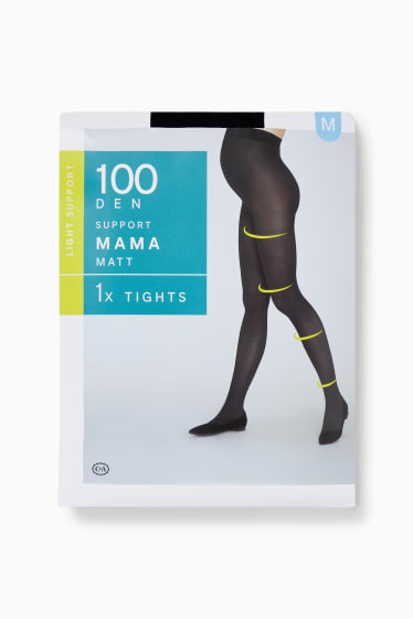 Damen - Umstands-Feinstrumpfhose - 100 DEN - schwarz