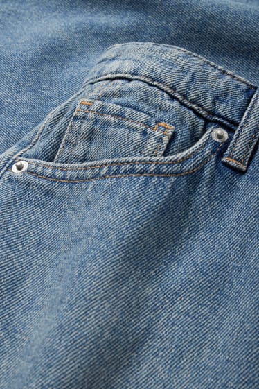 Dospívající a mladí - CLOCKHOUSE - wide leg jeans - high waist - džíny - světle modré