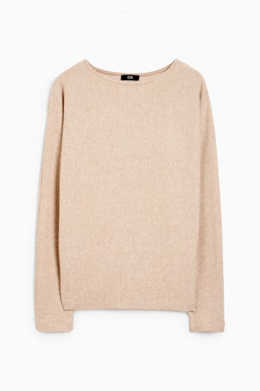 Damen - Sweatshirt - hellbeige