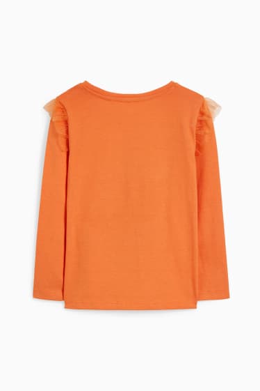 Kinder Mädchen - Halloween-Langarmshirt - orange