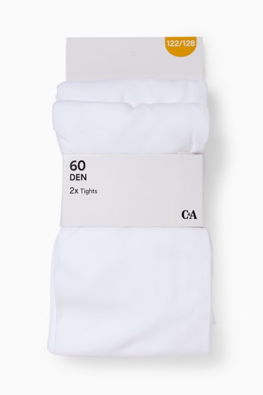 Children - Multipack of 2 - tights - 60 denier - white
