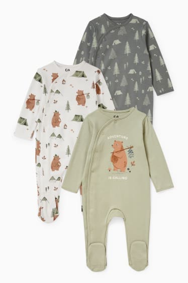 Bebés - Pack de 3 - pijamas para bebé - verde