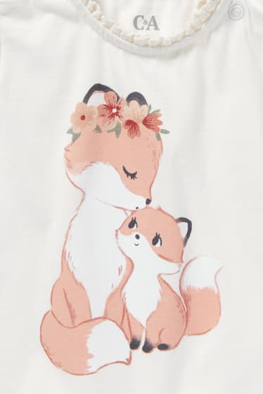 Bébés filles - Lot de 3 - hauts à manches longues bébé - blanc crème