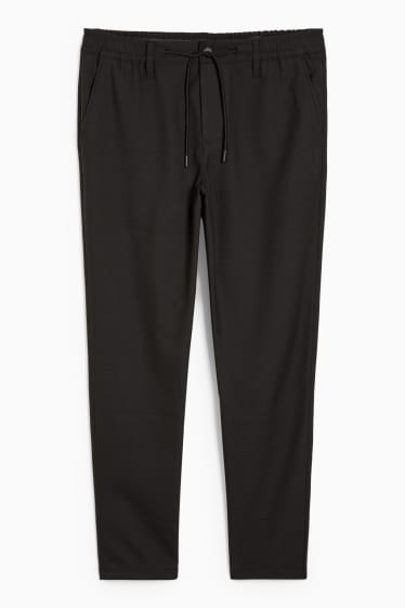 Pánské - Kalhoty chino - tapered fit - černá