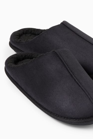 Hombre - Zapatillas de casa - antelina - negro