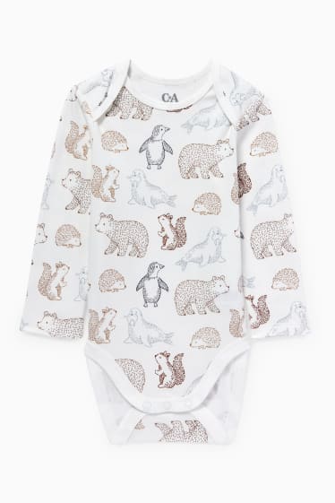 Babies - Baby bodysuit - patterned - white