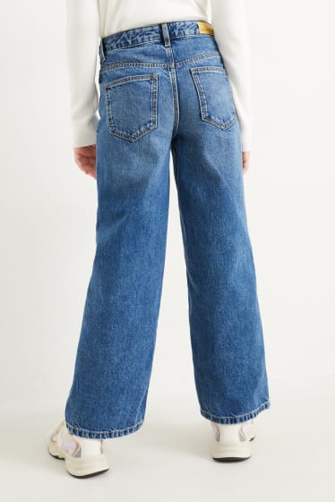 Kinderen - Wide leg jeans - jeansblauw