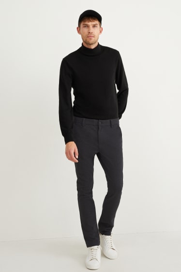 Hommes - Chino - slim fit - Flex - gris foncé