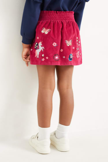 Enfants filles - Jupe en velours - rose