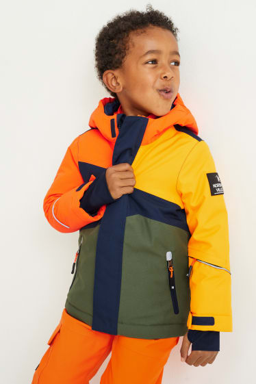 Niños - Chaqueta de esquí con capucha - naranja