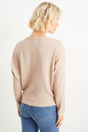 Damen - Sweatshirt - hellbeige