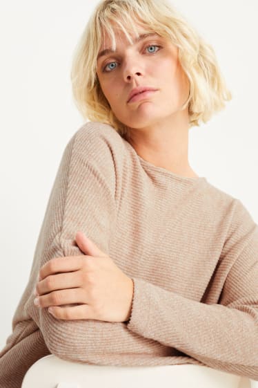 Damen - Sweatshirt - hellbeige