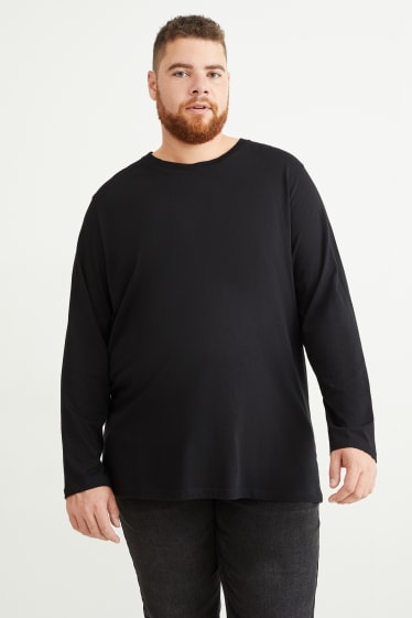 Men - Long sleeve top - black