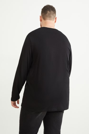 Men - Long sleeve top - black