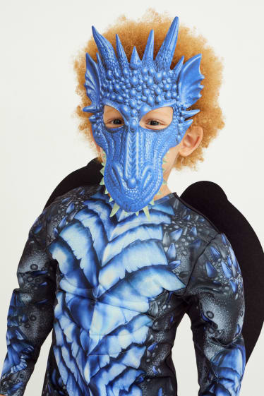 Copii - Costum de dragon - 2 piese - albastru