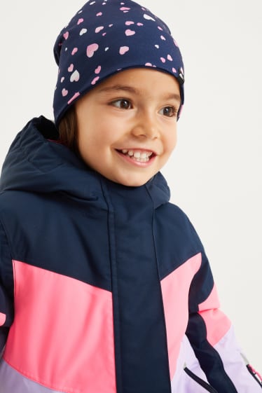 Enfants filles - Veste de ski à capuche - bleu foncé
