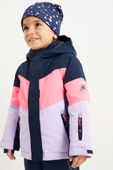 Enfants filles - Veste de ski à capuche - bleu foncé