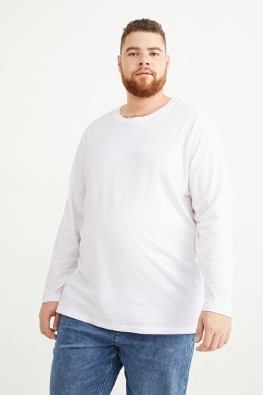 Bărbați - Tricou cu mânecă lungă - alb