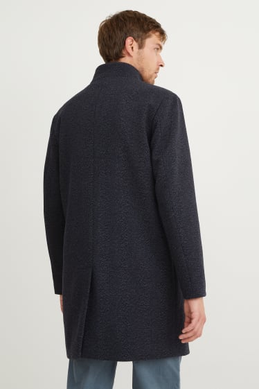 Uomo - Cappotto - effetto sovrapposto - blu scuro