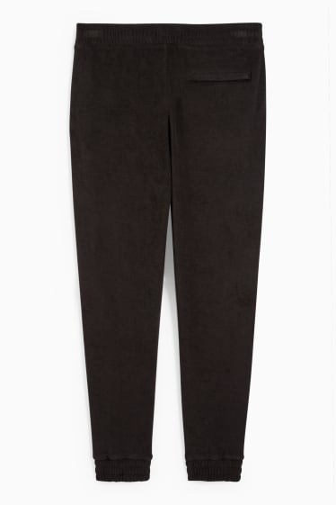 Hommes - Pantalon de jogging en éponge - noir