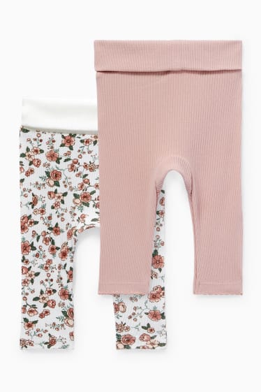 Bebés - Pack de 2 - leggings para bebé - blanco roto