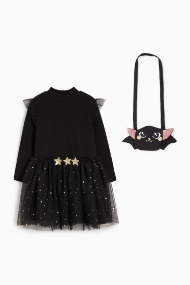 Bambine - Set - vestito e borsa - 2 pezzi - nero