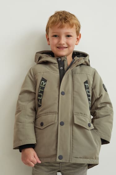 Kinder Buben - Jacke mit Kapuze - grün
