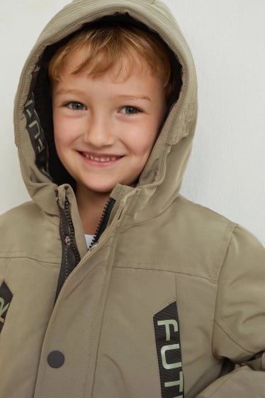 Kinder Buben - Jacke mit Kapuze - grün