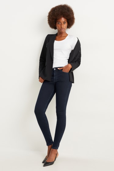 Damen - Skinny Jeans - Mid Waist - LYCRA® - dunkeljeansblau