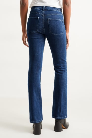 Femmes - Jean bootcut - high waist - jean bleu