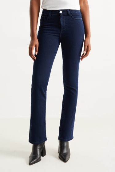 Femmes - Jean bootcut - mid waist - LYCRA® - jean bleu foncé