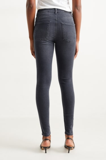 Dámské - Skinny jeans - mid waist - tvarující džíny - LYCRA® - džíny - tmavošedé